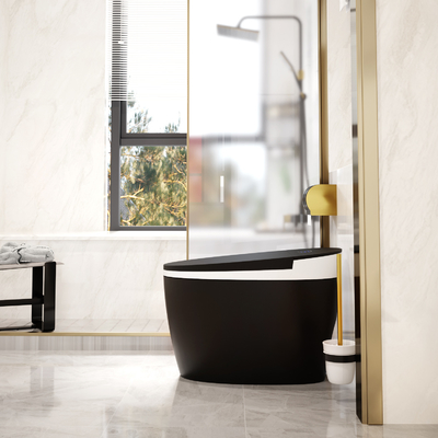 Seat chauffant le bidet intelligent de salle de bains de Siphonic de toilette de 3L 6L Smart