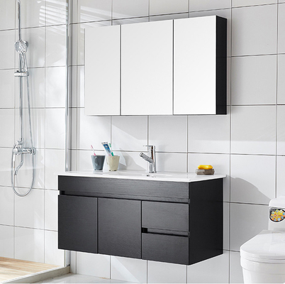 Cabinets de salle de bains en bois solides de plasticité pour l'appartement de villa d'hôtel