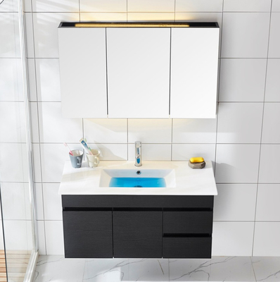 Cabinets de salle de bains en bois solides de plasticité pour l'appartement de villa d'hôtel