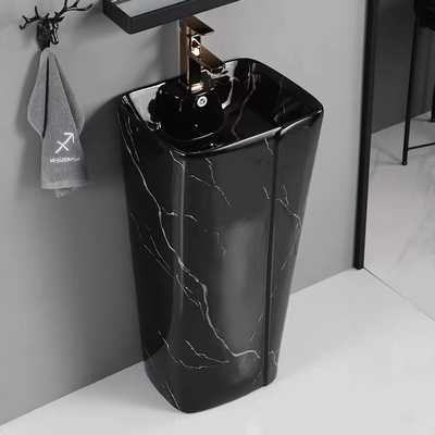 Couleur antique de ruban d'or de noir de conception de bassin ovale de forme du piédestal 12L