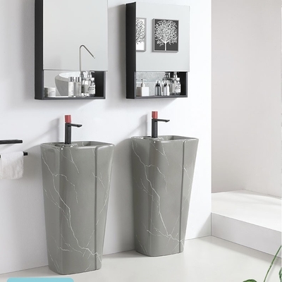 Piédestal Matte Grey Vanity Bowl de bassin de plan de travail de la longueur 820mm 850mm