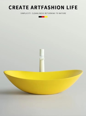 Le style moderne au-dessus du contre- rond de bassin forment Matte Yellow Color