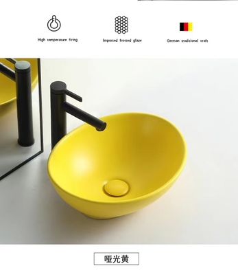 Le style moderne au-dessus du contre- rond de bassin forment Matte Yellow Color