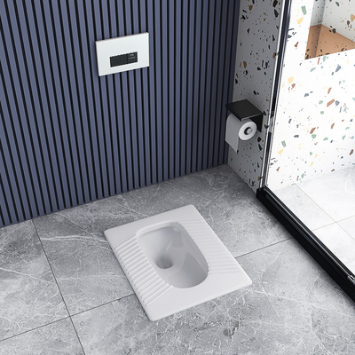 Anti odeur commerciale Pan With Fender Flushing Tank de accroupissement en céramique